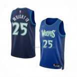 Maillot Minnesota Timberwolves Mckinley Wright Iv NO 25 Ville 2021-22 Bleu