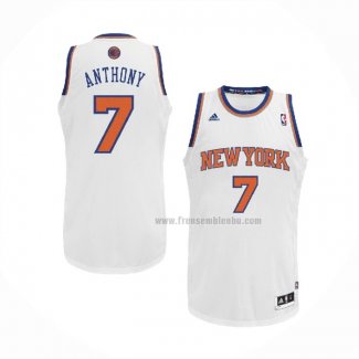 Maillot New York Knicks Carmelo Anthony NO 7 Blanc