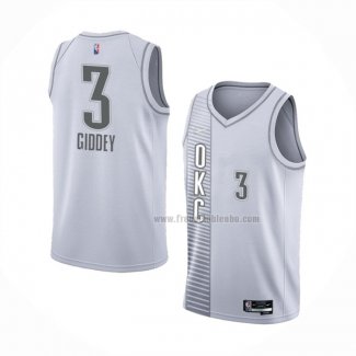 Maillot Oklahoma City Thunder Josh Giddey NO 3 Ville 2021-22 Blanc