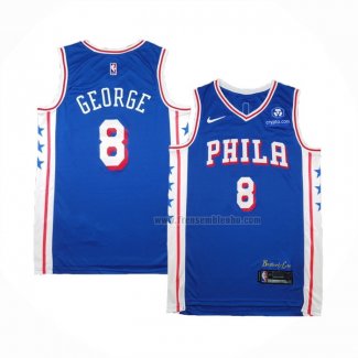 Maillot Philadelphia 76ers Paul George NO 8 Icon 2024-25 Bleu