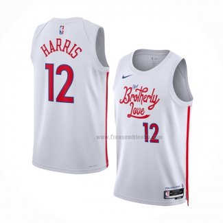 Maillot Philadelphia 76ers Tobias Harris NO 12 Ville 2022-23 Blanc