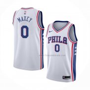 Maillot Philadelphia 76ers Tyrese Maxey NO 0 Association 2020-21 Blanc