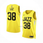 Maillot Utah Jazz Saben Lee NO 38 Icon 2022-23 Jaune