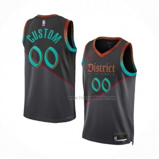 Maillot Washington Wizards Personnalise Ville 2023-24 Noir