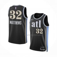 Maillot Atlanta Hawks Wesley Matthews NO 32 Ville 2023-24 Noir