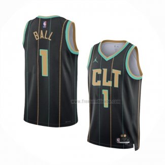 Maillot Charlotte Hornets LaMelo Ball NO 1 Ville 2022-23 Noir