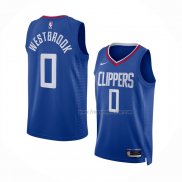 Maillot Los Angeles Clippers Russell Westbrook NO 0 Icon 2022-23 Bleu