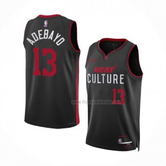 Maillot Miami Heat Bam Adebayo NO 13 Ville 2023-24 Noir