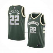 Maillot Milwaukee Bucks Khris Middleton NO 22 Icon Vert