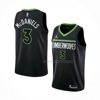 Maillot Minnesota Timberwolves Jaden Mcdaniels NO 3 Statement 2022-23 Noir