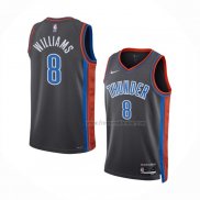 Maillot Oklahoma City Thunder Jalen Williams NO 8 Ville 2022-23 Gris