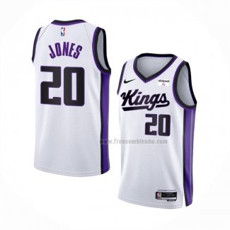 Maillot Sacramento Kings Colby Jones NO 20 Association 2023-24 Blanc