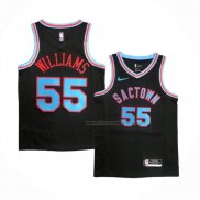 Maillot Sacramento Kings Jason Williams NO 55 Ville 2020-21 Noir