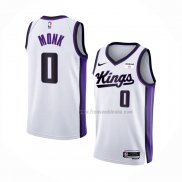 Maillot Sacramento Kings Malik Monk NO 0 Association 2023-24 Blanc