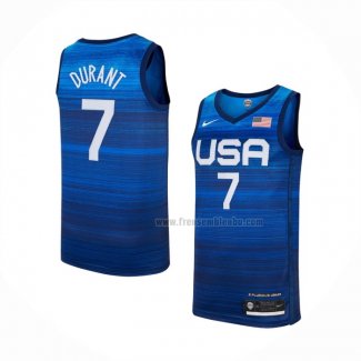 Maillot USA 2021 Kevin Durant NO 7 Bleu