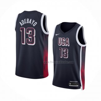 Maillot USA 2024 Bam Adebayo NO 13 Bleu