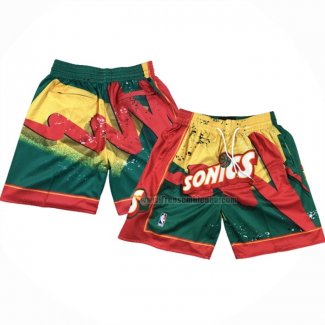 Short Seattle Supersonics Just Don Rouge Vert