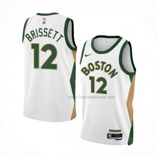 Maillot Boston Celtics Oshae Brissett NO 12 Ville 2023-24 Blanc