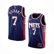 Maillot Brooklyn Nets Kevin Durant NO 7 Ville 2021-22 Bleu