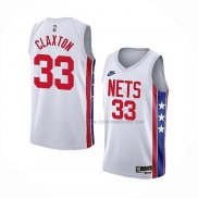 Maillot Brooklyn Nets Nic Claxton NO 33 Classic 2022-23 Blanc