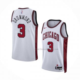 Maillot Chicago Bulls Andre Drummond NO 3 Ville 2022-23 Blanc