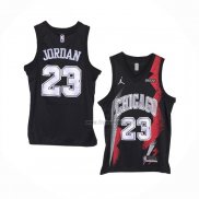 Maillot Chicago Bulls Michael Jordan NO 23 Fashion Royalty Noir