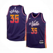 Maillot Enfant Phoenix Suns Kevin Durant NO 35 Ville 2023-24 Volet