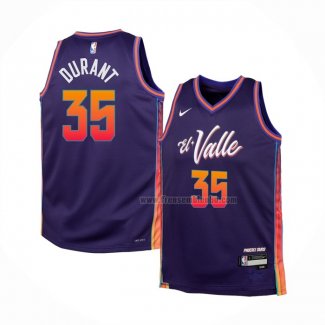 Maillot Enfant Phoenix Suns Kevin Durant NO 35 Ville 2023-24 Volet