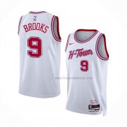 Maillot Houston Rockets Dillon Brooks NO 9 Ville 2023-24 Blanc