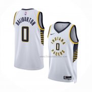 Maillot Indiana Pacers Tyrese Haliburton NO 0 Icon 2022-23 Blanc