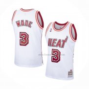 Maillot Miami Heat Dwyane Wade NO 3 Hardwood Classics Blanc