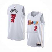 Maillot Miami Heat Kyle Lowry NO 7 Ville 2022-23 Blanc