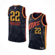 Maillot Oklahoma City Thunder Cason Wallace NO 22 Ville 2023-24 Noir