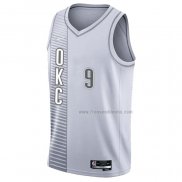 Maillot Oklahoma City Thunder D.j. Wilson NO 9 Ville 2021-22 Blanc