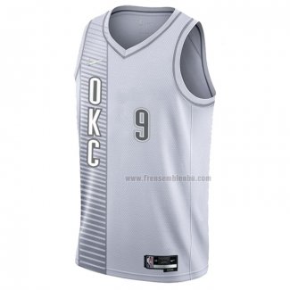 Maillot Oklahoma City Thunder D.j. Wilson NO 9 Ville 2021-22 Blanc