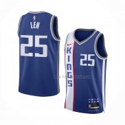 Maillot Sacramento Kings Alex Len NO 25 Ville 2023-24 Bleu