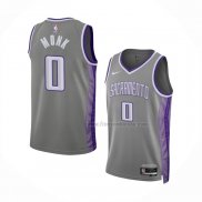 Maillot Sacramento Kings Malik Monk NO 0 Ville 2022-23 Gris