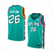 Maillot San Antonio Spurs Dominick Barlow NO 26 Ville 2022-23 Vert