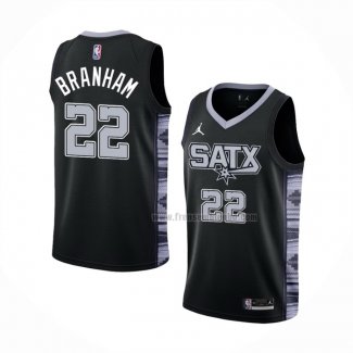 Maillot San Antonio Spurs Malaki Branham NO 22 Statement 2022-23 Noir