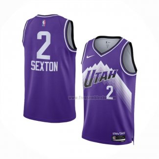 Maillot Utah Jazz Collin Sexton NO 2 Ville 2023-24 Volet