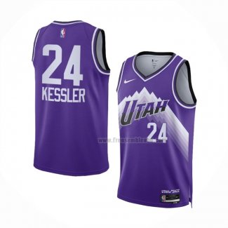 Maillot Utah Jazz Walker Kessler NO 24 Ville 2023-24 Volet