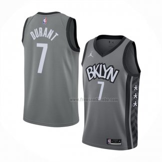 Maillot Brooklyn Nets Kevin Durant NO 7 Statement 2020-21 Gris