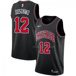 Maillot Chicago Bulls Ayo Dosunmu NO 12 Statement 2021 Noir