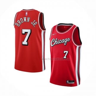 Maillot Chicago Bulls Troy Brown JR. NO 7 Ville 2021-22 Rouge