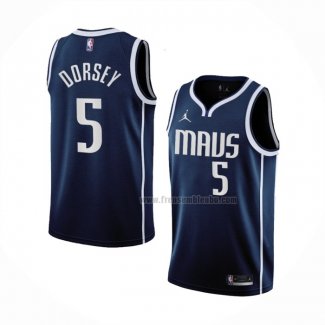 Maillot Dallas Mavericks Tyler Dorsey NO 5 Statement 2022-23 Bleu