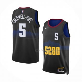 Maillot Denver Nuggets Kentavious Caldwell-pope NO 5 Ville 2023-24 Noir