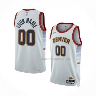 Maillot Denver Nuggets Personnalise Ville 2022-23 Blanc