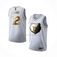 Maillot Golden Edition Memphis Grizzlies Ja Morant NO 12 Blanc