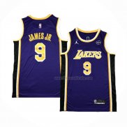 Maillot Los Angeles Lakers Bronny James NO 9 Statement Volet1