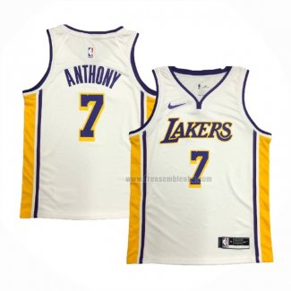 Maillot Los Angeles Lakers Carmelo Anthony NO 7 Association Blanc